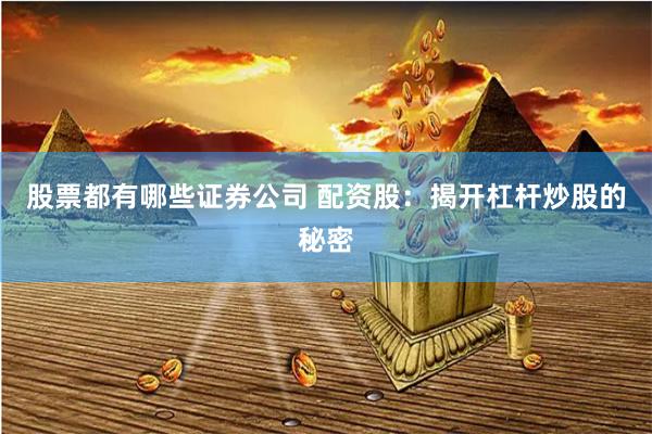 股票都有哪些证券公司 配资股：揭开杠杆炒股的秘密